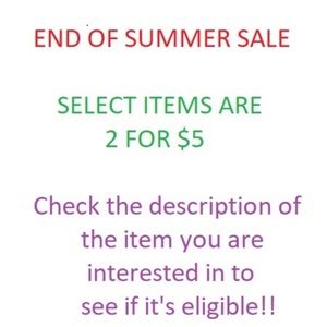 All 2  for $10 items are 3 for $10 for the next 3 hours!!! Bundle ‘em Up!!
